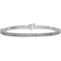 14K White Gold 7" Tennis Bracelet with 81 Square Princess-Cut Diamonds - 4.0 Carat Total Diamond Weight by Monteluci Fine Jewelry