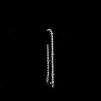 14K White Gold 7" Tennis Bracelet with Alternating Oval and Heart Shape Lab Diamonds - 4.84 Carat Total Diamond Weight, E-F Color VS Clarity - Covaloro Fine Jewelry