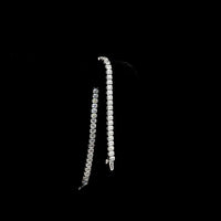14K White Gold 7" Tennis Bracelet with Bezel Set Emerald Cut Lab Diamonds - 5.13 Carats Total Diamond Weight - Covaloro Fine Jewelry