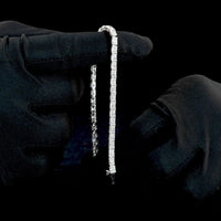 14K White Gold 7" Tennis Bracelet with East-West Prong Set Radiant Cut Lab Diamonds - 8.04 Carats Total Diamond Weight - Covaloro Fine Jewelry