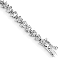 14K White Gold 7" Tennis Bracelet with Round Diamonds - 1.02 Carats Total Diamond Weight by Monteluci Fine Jewelry