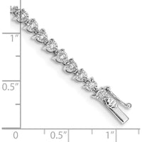 14K White Gold 7" Tennis Bracelet with Round Diamonds - 1.02 Carats Total Diamond Weight by Monteluci Fine Jewelry