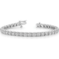 14K White Gold 7" Tennis Bracelet with Round Diamonds - 1.75 Carat Total Diamond Weight by Monteluci Fine Jewelry