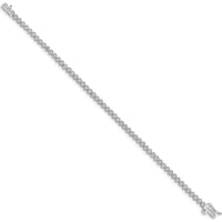 14K White Gold 7" Tennis Bracelet with Round Diamonds in Illusion Setting - 1 Carat Total Diamond Weight by Monteluci Fine Jewelry