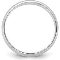 14K White Gold 7mm Milgrain Half Round Wedding Band - Engravable - Solid White Gold Design by Luciano & Cie