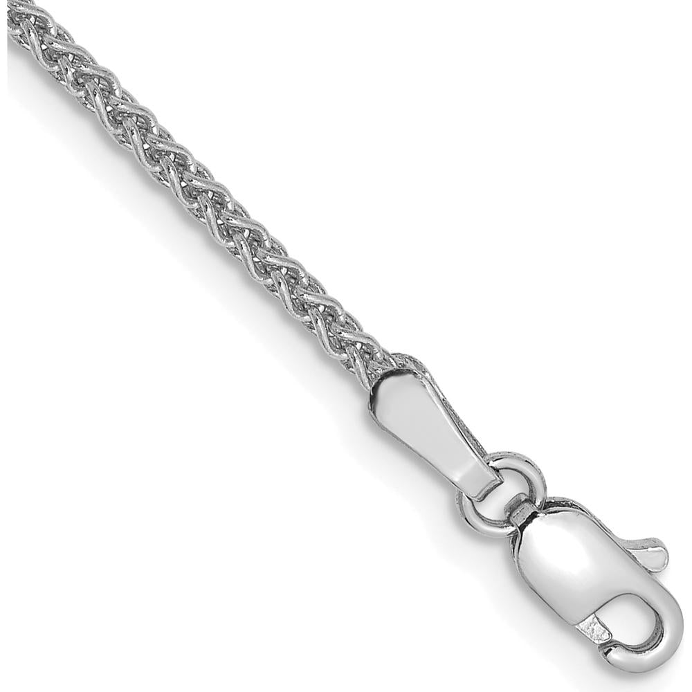 14K White Gold 8" 1.7mm Spiga Chain Bracelet with Lobster Clasp by Oro Pregiato