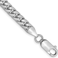 14K White Gold 8" 5mm Solid Miami Cuban Link Bracelet with Lobster Clasp by Oro Pregiato