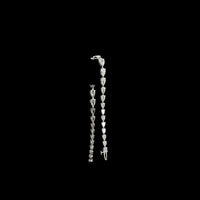 14K White Gold 8.61 Carats East-West Oval and Pear Lab Diamond Riviera Bracelet in Prong Setting - E-F VS1 Quality - Covaloro Fine Jewelry