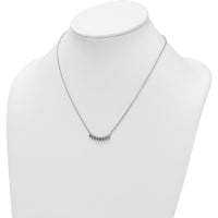 14K White Gold 8-Birthstone Mother's Necklace Mounting - Polished Cable Chain Pendant by Oro Pregiato