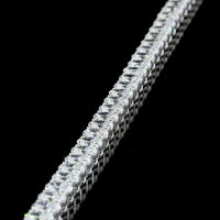 14K White Gold 8 Carat Oval Cut Lab Diamond Tennis Bracelet with Prong Set E-F VS1 Stones - 57 Diamonds Total - Covaloro Fine Jewelry