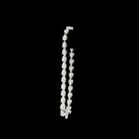 14K White Gold 8" Tennis Bracelet with East-West Set Pear Shape Lab Diamonds - 9.21 Carats Total Diamond Weight - Covaloro Fine Jewelry