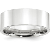 14K White Gold 8mm Comfort Fit Wedding Band with Polished Finish - Size 9.5 by Luciano & Cie