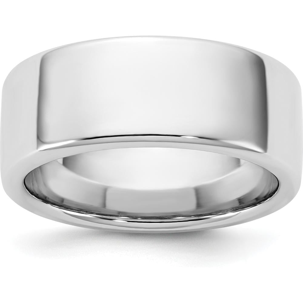 14K White Gold 8mm Domed Comfort Fit Band - Engravable by 0