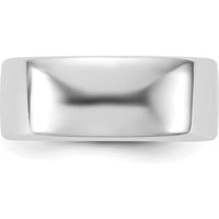 14K White Gold 8mm Domed Comfort Fit Band - Engravable by 0