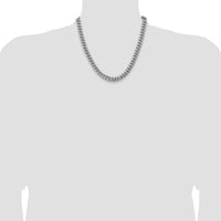 14K White Gold 9.3mm Semi-Solid Miami Cuban Chain Necklace - 20 Inches by Oro Pregiato