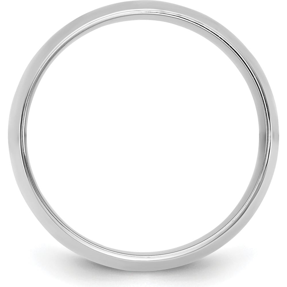 14K White Gold 9mm Domed Comfort Fit Wedding Band - Polished Finish by 0