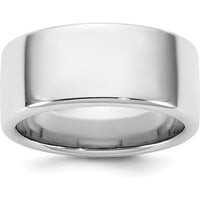 14K White Gold 9mm European Comfort Fit Wedding Band - Polished & Engravable by 0