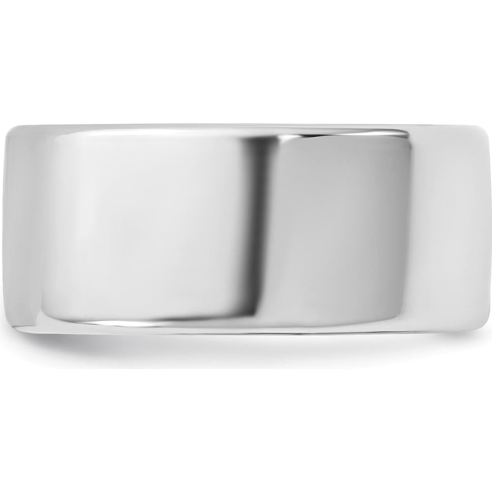 14K White Gold 9mm European Comfort Fit Wedding Band - Polished & Engravable by 0