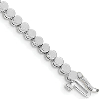 14K White Gold Add-a-Diamond 7" Bracelet - Holds 52 Stones up to 2.25mm Round - Rhodium Plated by Monteluci Fine Jewelry