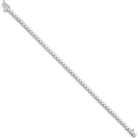 14K White Gold Add-a-Diamond 7" Bracelet - Holds 52 Stones up to 2.25mm Round - Rhodium Plated by Monteluci Fine Jewelry