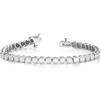14K White Gold Add-a-Diamond 7" Bracelet - Holds 52 Stones up to 2.25mm Round - Rhodium Plated by Monteluci Fine Jewelry