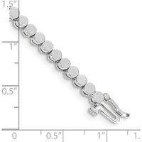 14K White Gold Add-a-Diamond 7" Bracelet - Holds 52 Stones up to 2.25mm Round - Rhodium Plated by Monteluci Fine Jewelry