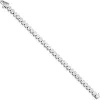 14K White Gold Add-a-Diamond Bracelet - 7" Length, 33 Stone Settings, Rhodium-Plated by Monteluci Fine Jewelry