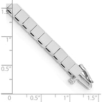 14K White Gold Add-a-Diamond Bracelet for 36 Stones - 7" with Rhodium Plating and Safety Clasp by Monteluci Fine Jewelry