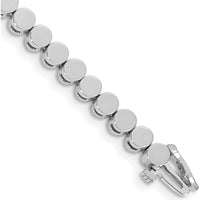 14K White Gold Add-a-Diamond Bracelet for Custom Diamonds - 7" Length by Monteluci Fine Jewelry