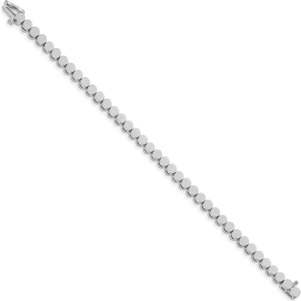 14K White Gold Add-a-Diamond Bracelet for Custom Diamonds - 7" Length by Monteluci Fine Jewelry