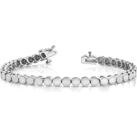 14K White Gold Add-a-Diamond Bracelet for Custom Diamonds - 7" Length by Monteluci Fine Jewelry