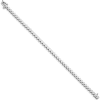 14K White Gold Add-a-Diamond Bracelet with 47 Settings for 2.75mm Round Diamonds by Monteluci Fine Jewelry