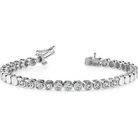 14K White Gold Add-a-Diamond Bracelet with 47 Settings for 2.75mm Round Diamonds by Monteluci Fine Jewelry