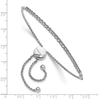 14K White Gold Adjustable Bracelet Mounting for 25 Round Stones - 2.2mm Each by Monteluci Fine Jewelry