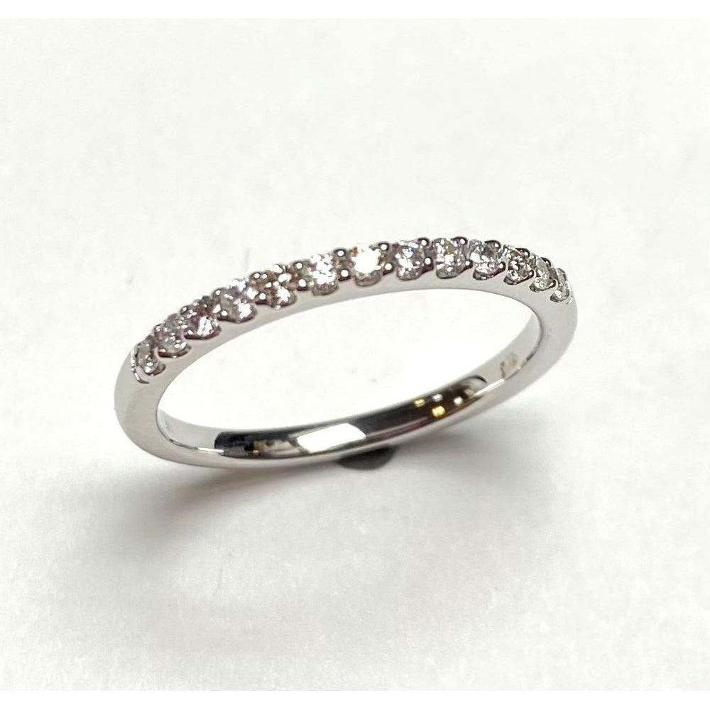 14K White Gold Anniversary Band with Prong Set Round Diamonds - 0.25 Carat Total Diamond Weight by Auriventus