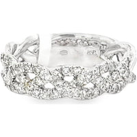 14K White Gold Anniversary Band with Prong Set Round Diamonds - 0.54 Carat Total Diamond Weight by Auriventus