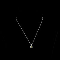 14K White Gold Antique Cushion Cut Lab Diamond Pendant with Brilliant Accents - 2.08 Carat Total Diamond Weight - Covaloro Fine Jewelry
