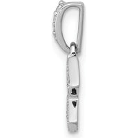 14K White Gold Aquarius Zodiac Pendant with Round Diamonds - 0.07 Carat Total Diamond Weight by Monteluci Fine Jewelry