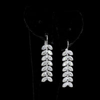 14K White Gold Articulated Drop Earrings with Bezel Set Marquise Lab Diamonds - 3.32 Carats Total Diamond Weight - Covaloro Fine Jewelry