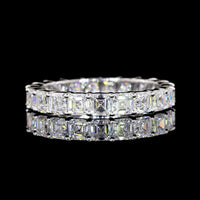 14K White Gold Asscher Cut Lab Diamond Eternity Band - 2.72 Carats Total Diamond Weight - Covaloro Fine Jewelry