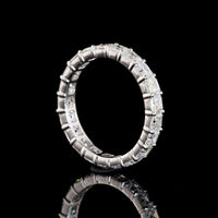 14K White Gold Asscher Cut Lab Diamond Eternity Band - 2.72 Carats Total Diamond Weight - Covaloro Fine Jewelry