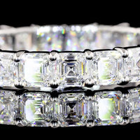 14K White Gold Asscher Cut Lab Diamond Eternity Band - 2.72 Carats Total Diamond Weight - Covaloro Fine Jewelry