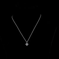 14K White Gold Asscher Cut Lab Diamond Solitaire Pendant - 2.00 Carat Total Weight, G VVS2 IGI Certified - Covaloro Fine Jewelry
