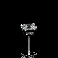 14K White Gold Asscher Cut Lab Diamond Stud Earrings - 1.07 Carat Total Weight, D VVS2 Clarity, IGI Certified - Covaloro Fine Jewelry