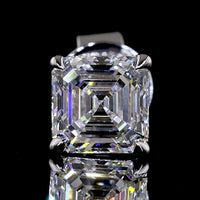 14K White Gold Asscher Cut Lab Diamond Stud Earrings - 1.55 Carats Total Diamond Weight, D VVS2 Clarity, IGI Certified - Covaloro Fine Jewelry