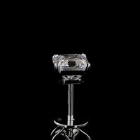 14K White Gold Asscher Cut Lab Diamond Stud Earrings - 1.55 Carats Total Diamond Weight, D VVS2 Clarity, IGI Certified - Covaloro Fine Jewelry
