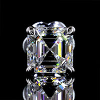 14K White Gold Asscher Cut Lab Diamond Stud Earrings - D VVS2 Clarity - 2.49 Carat Total Weight - Covaloro Fine Jewelry