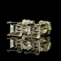 14K White Gold Asscher Cut Lab Diamond Stud Earrings - D VVS2/VS1 2.42 Carats Total Weight (GIA Certified) - Covaloro Fine Jewelry