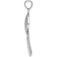14K White Gold Basketball and Net Charm with Rhodium Plating by Oro Pregiato