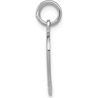 14K White Gold Best Friend 2-Piece Break-apart Charm - Textured Friendship Pendant by 0